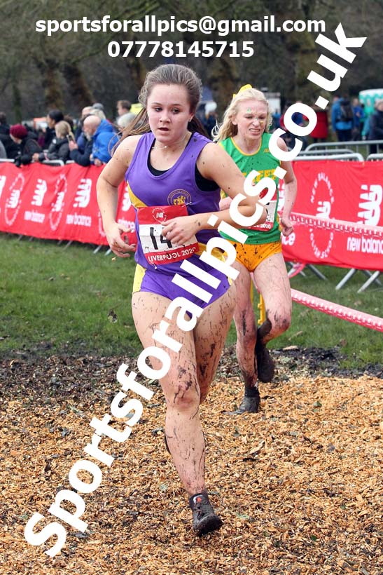 Senior girls, 2020 New Balance English Schools Champs., Sefton Park, Liverpool. Photo: David T. Hewitson/Sports for All Pics